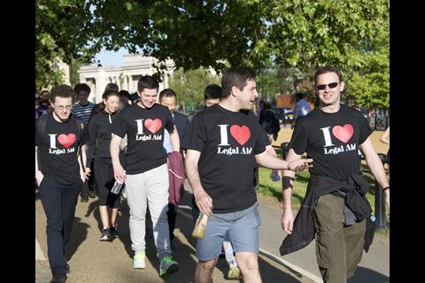 I heart legal aid team at London Legal Walk 2015